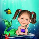 Ariel kislány rajz